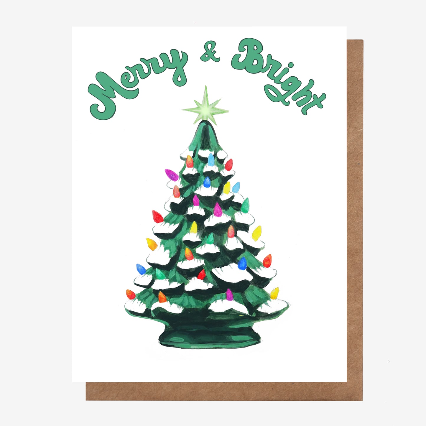 Vintage Ceramic Tree Card