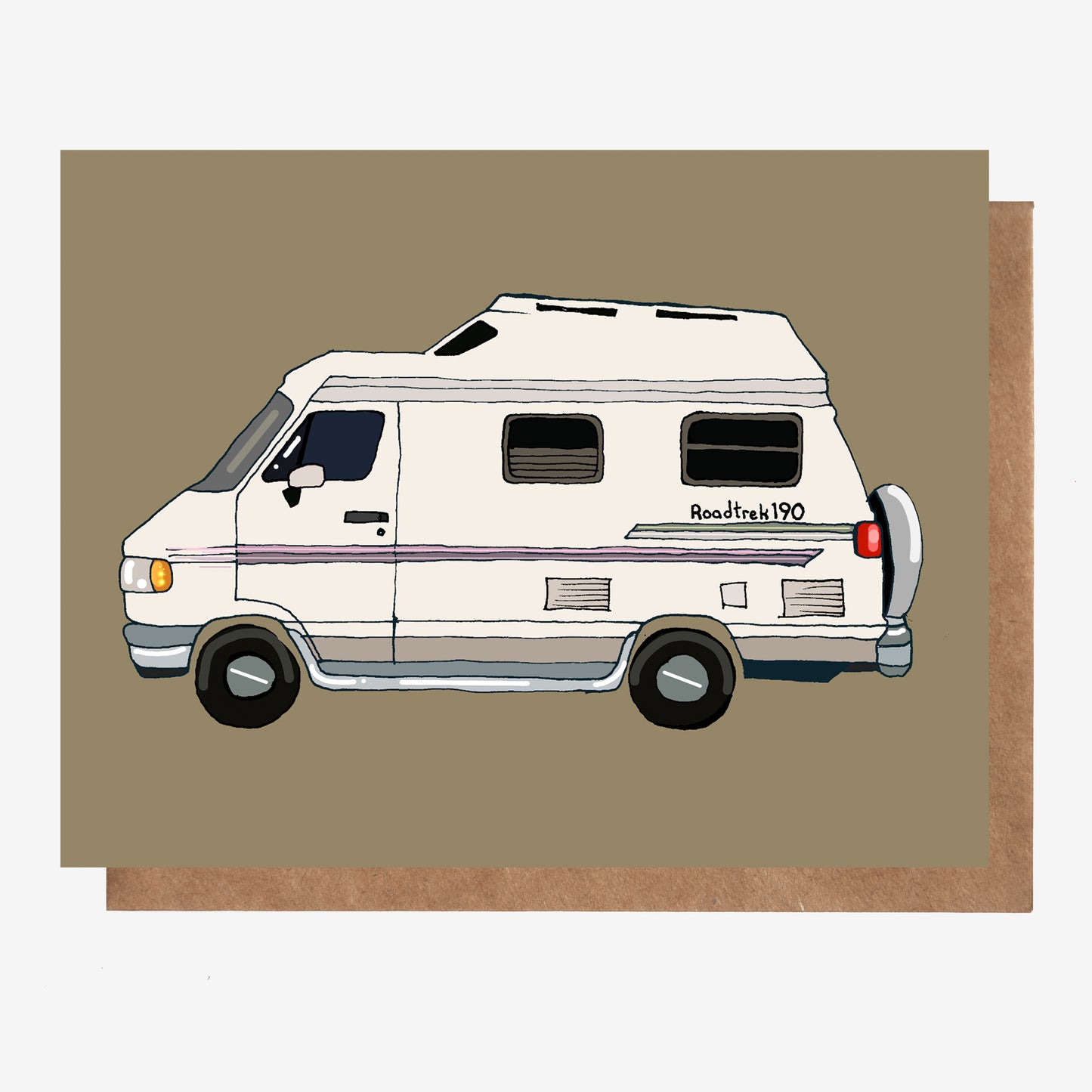 Dodge Roadtrek 190 hand drawn greeting card, made in Nova Scotia by Coastal Card Co.